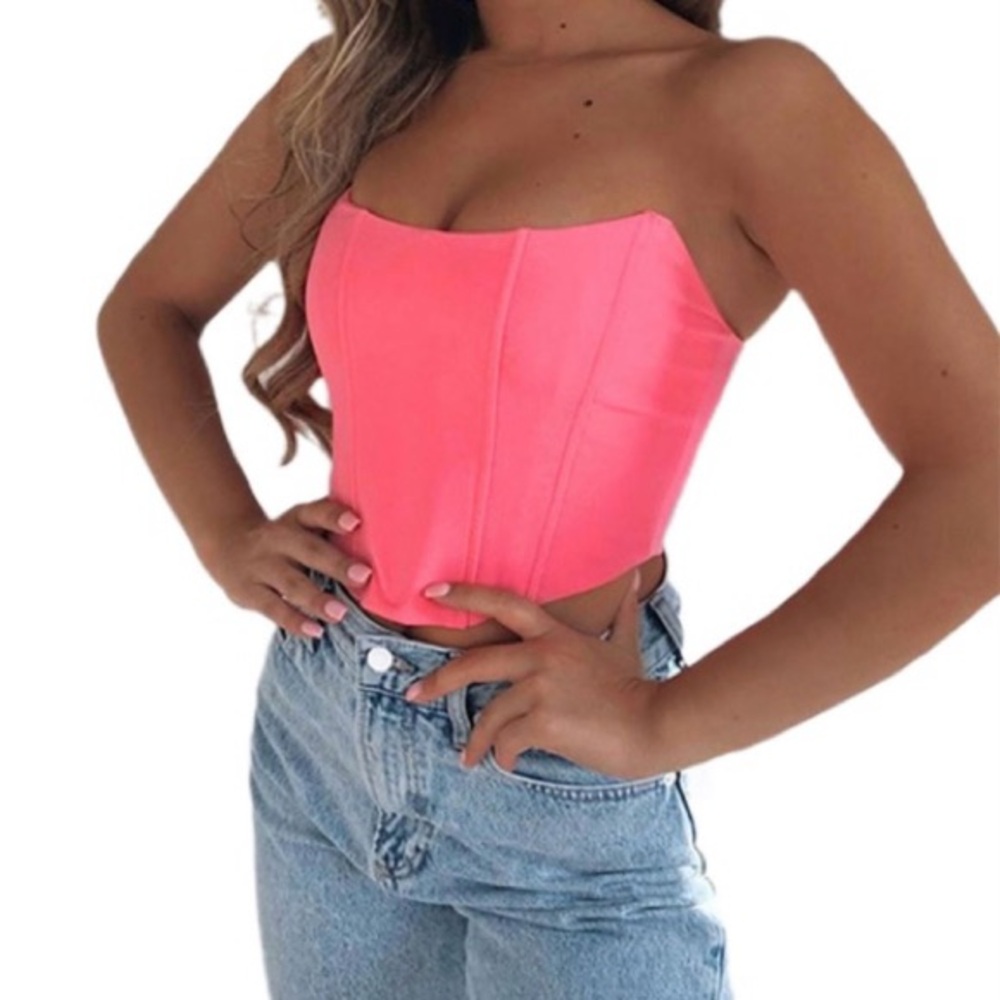 Hot pink corset top